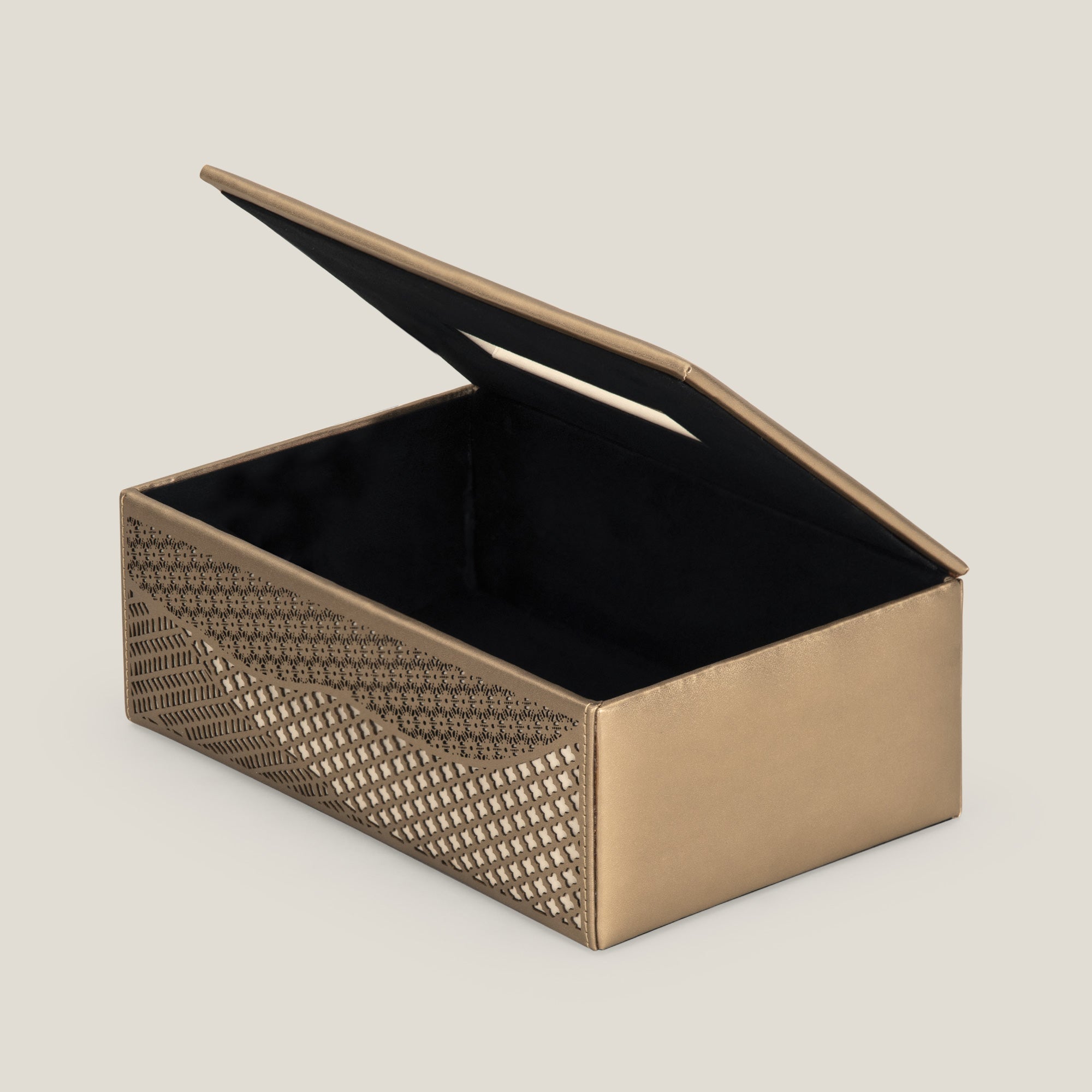 Pixel Dull Gold Tissue Box