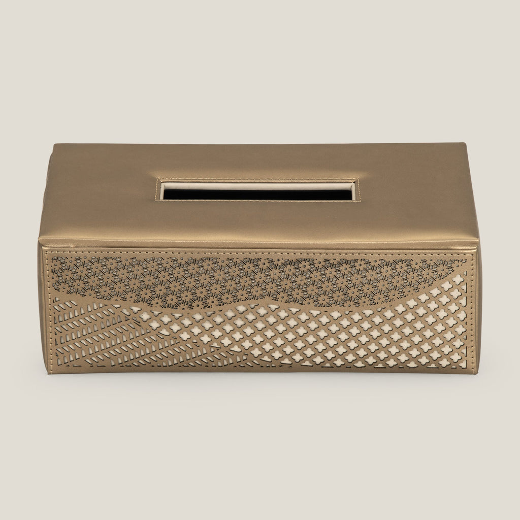 Pixel Dull Gold Tissue Box