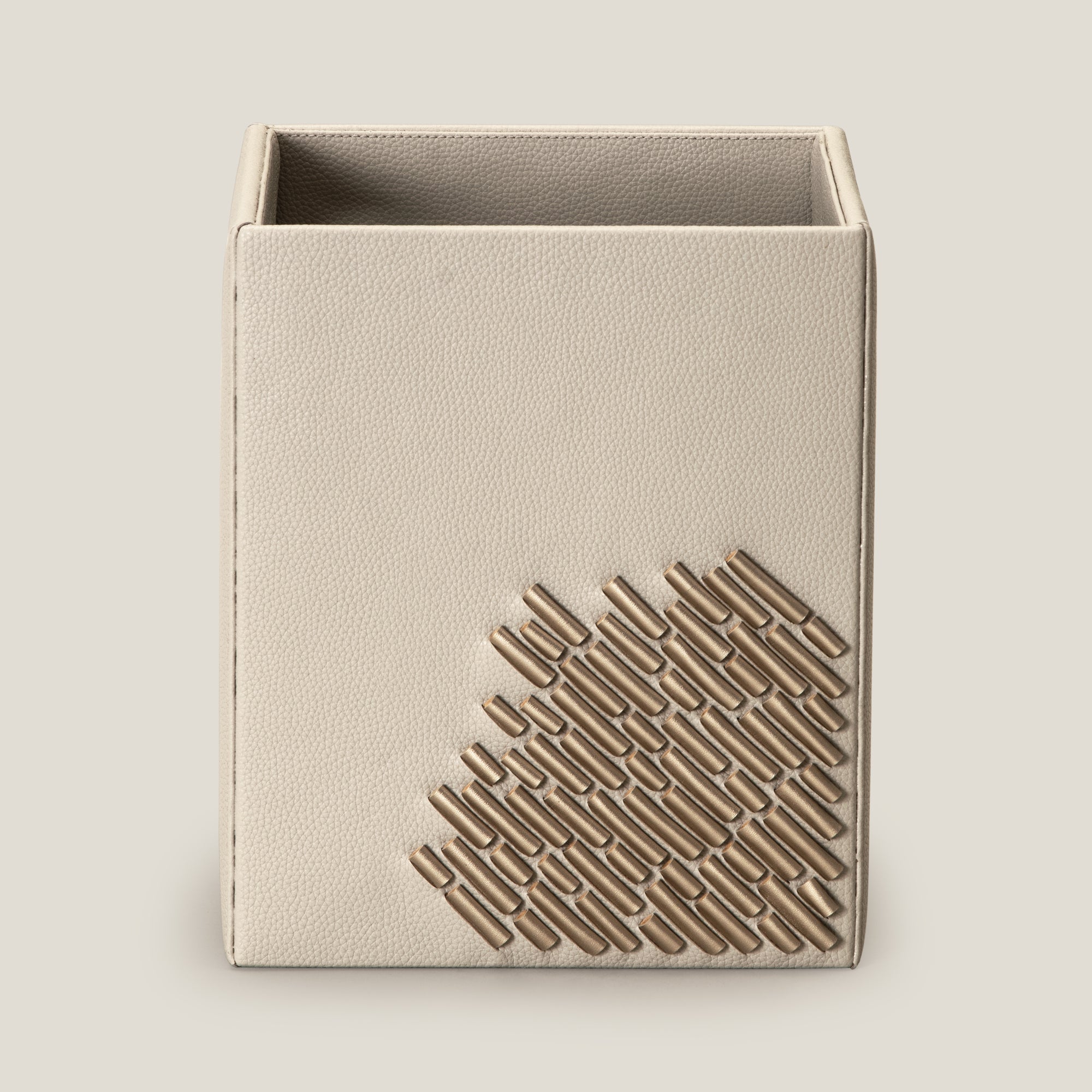 Arc Grey Faux Leather Dustbin