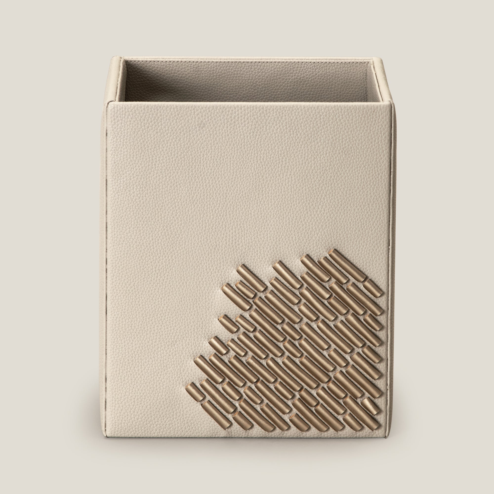 Arc Grey Faux Leather Dustbin