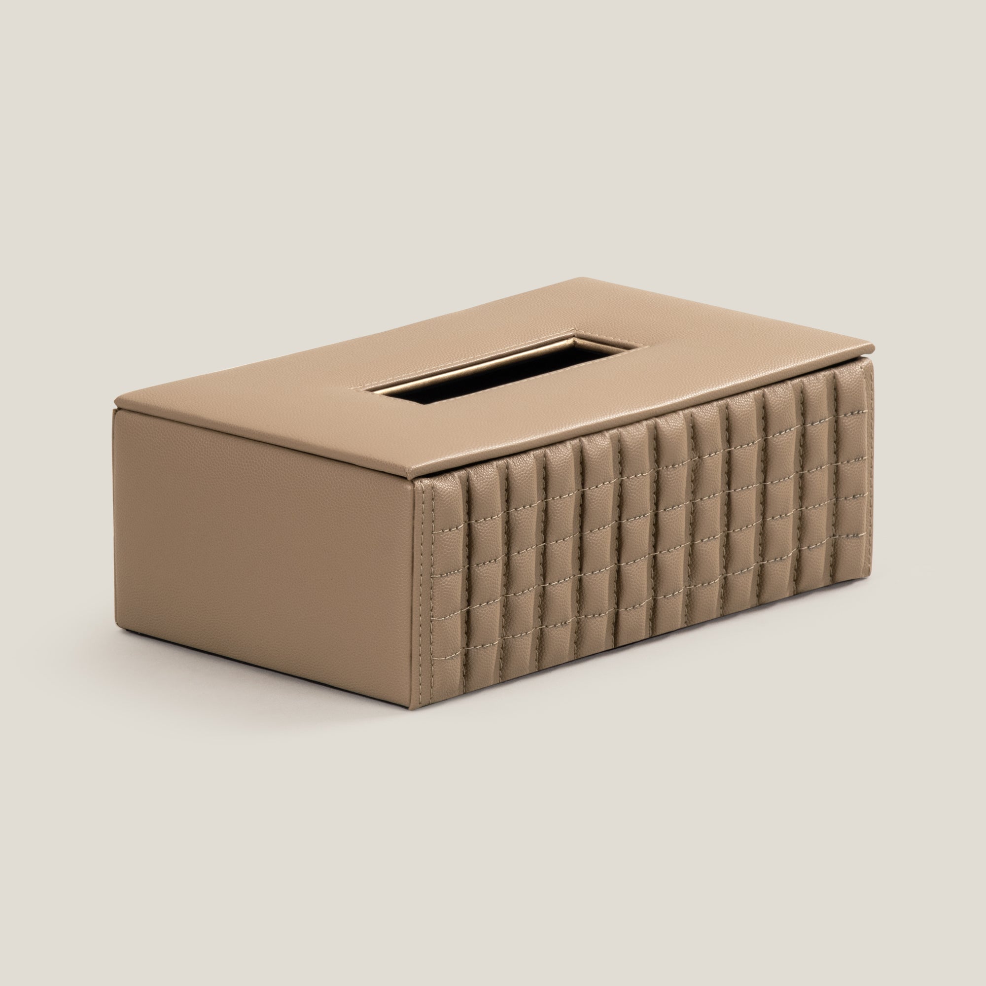 Nadora Brown Faux Leather Tissue Box