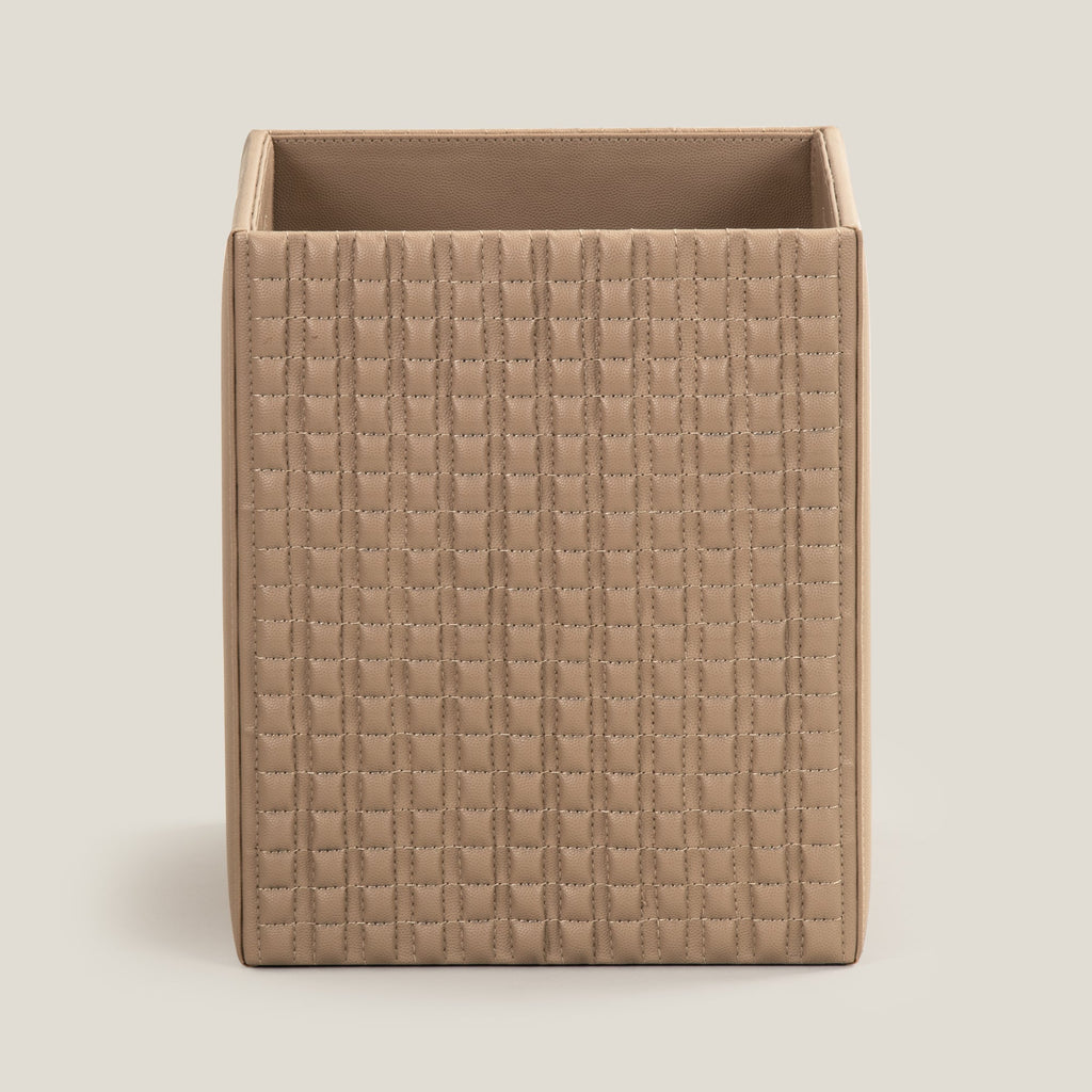 Nadora Brown Faux Leather Dustbin