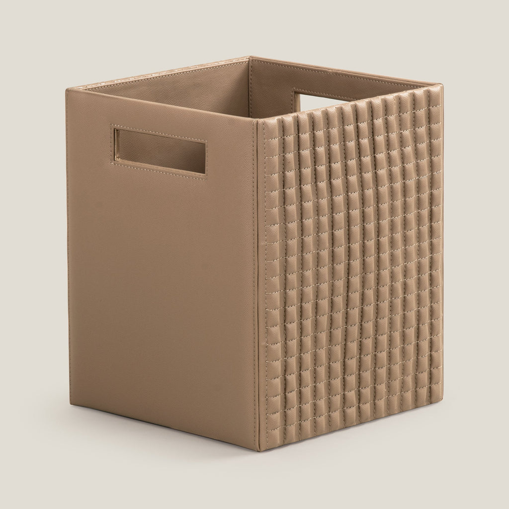 Nadora Brown Faux Leather Dustbin