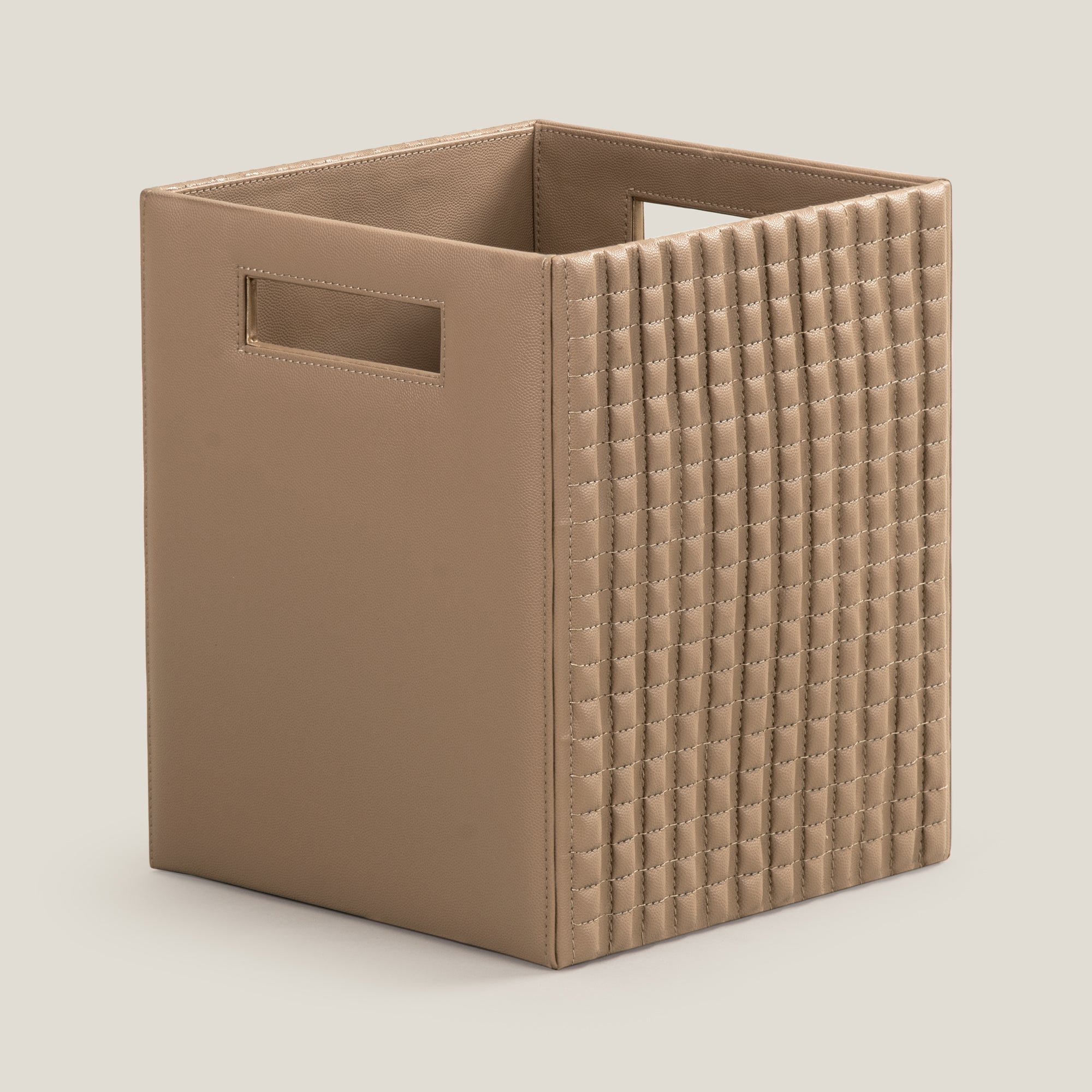 Nadora Brown Faux Leather Dustbin