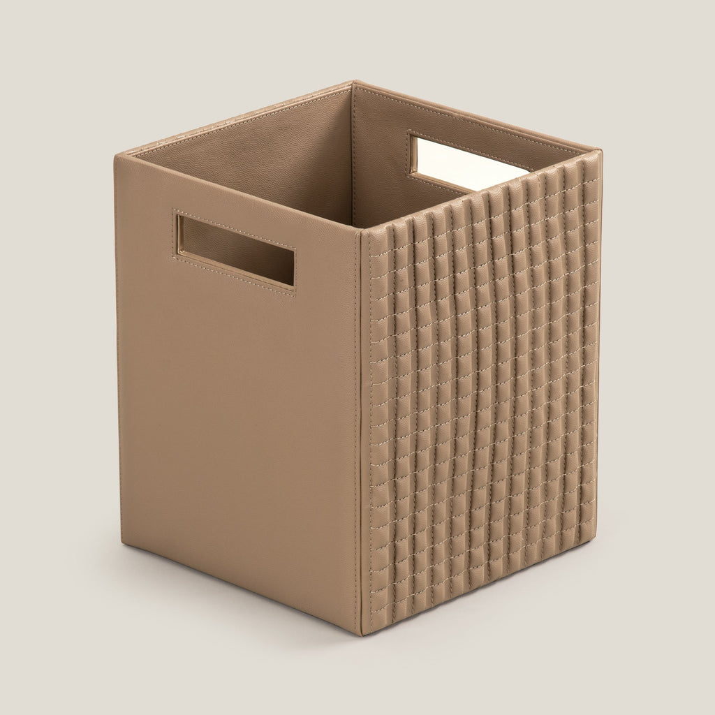 Nadora Brown Faux Leather Dustbin