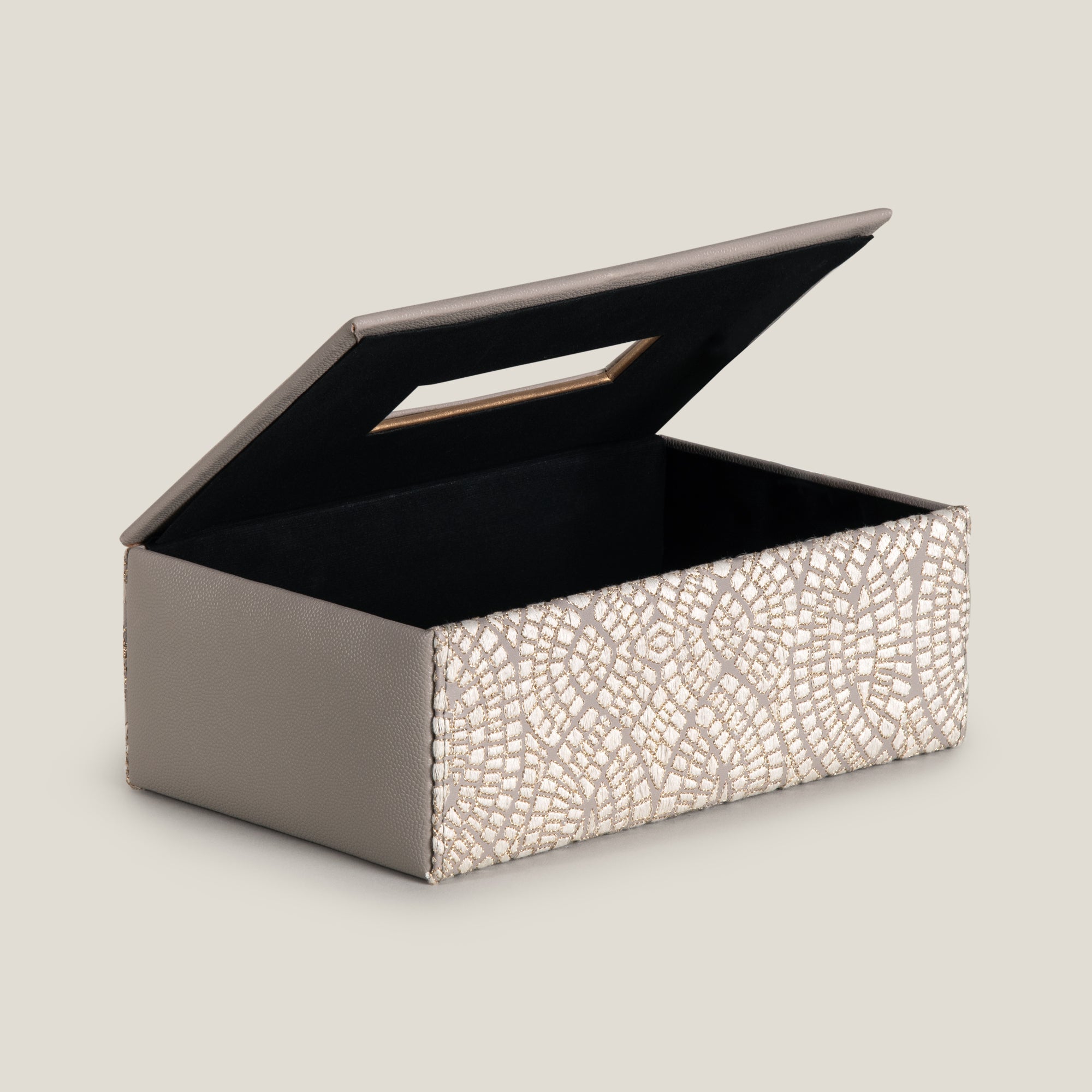 Orbit Grey Emb. Tissue Box