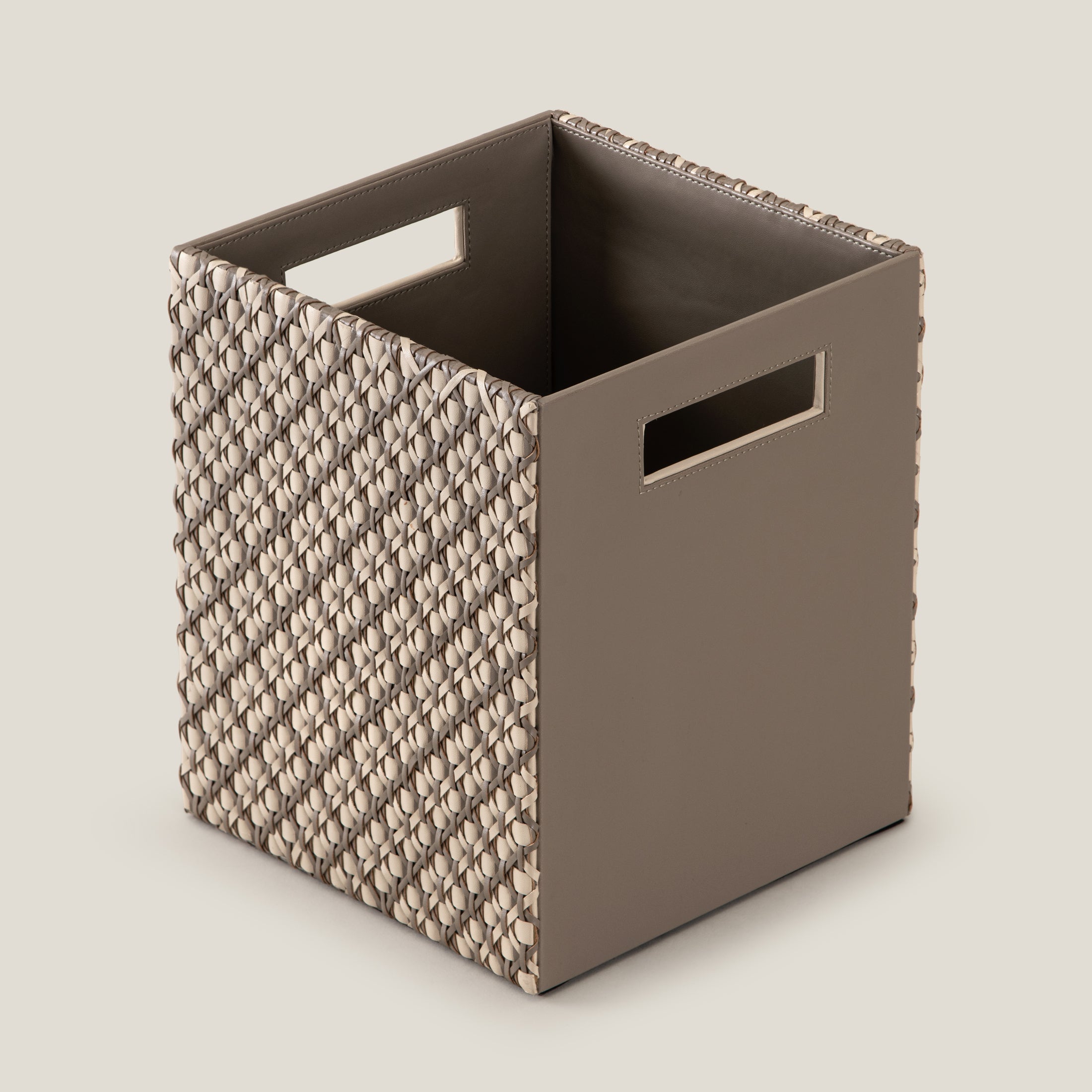 Lattice Beige & Grey Dustbin