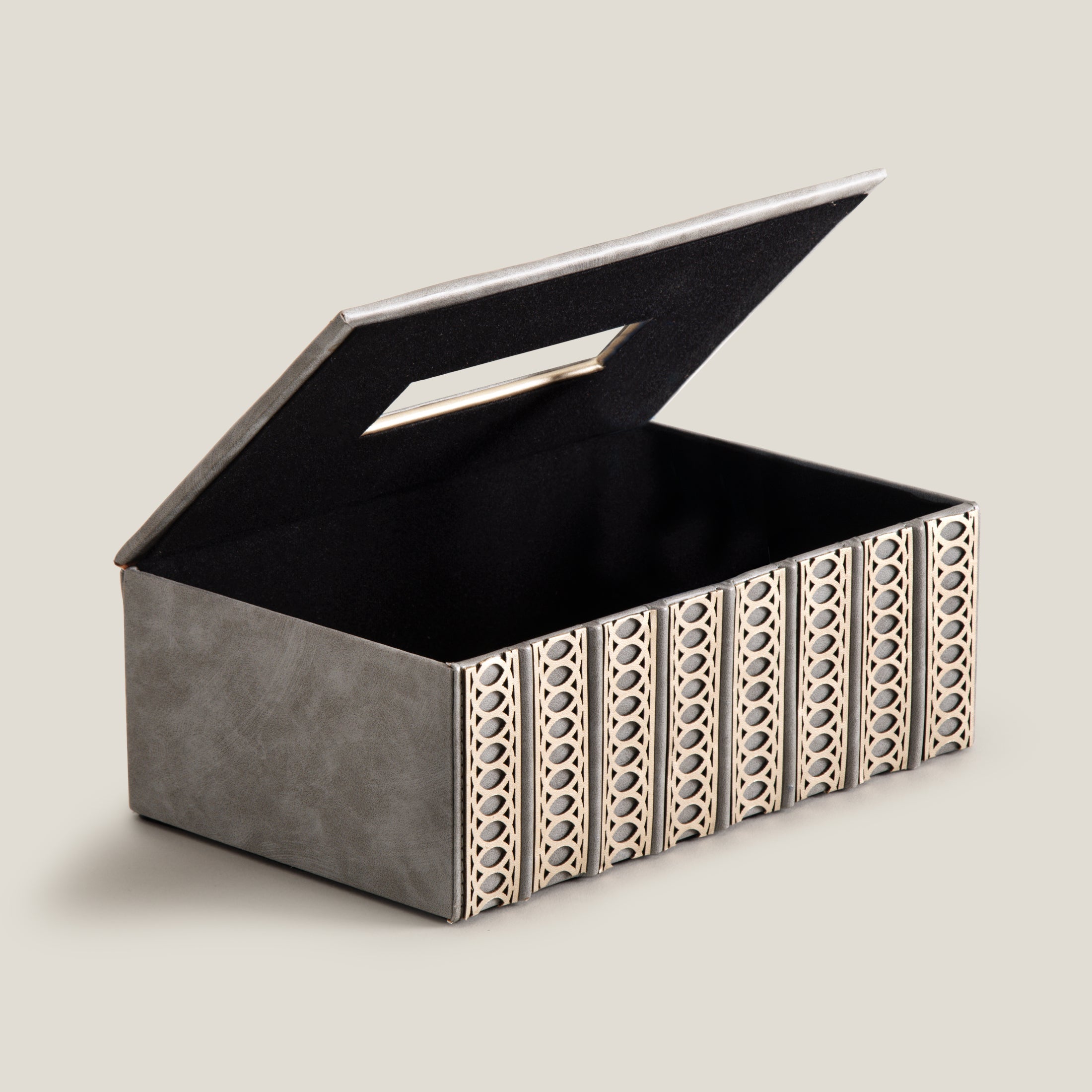 Lexus Grey & Dull Gold Tissue Box
