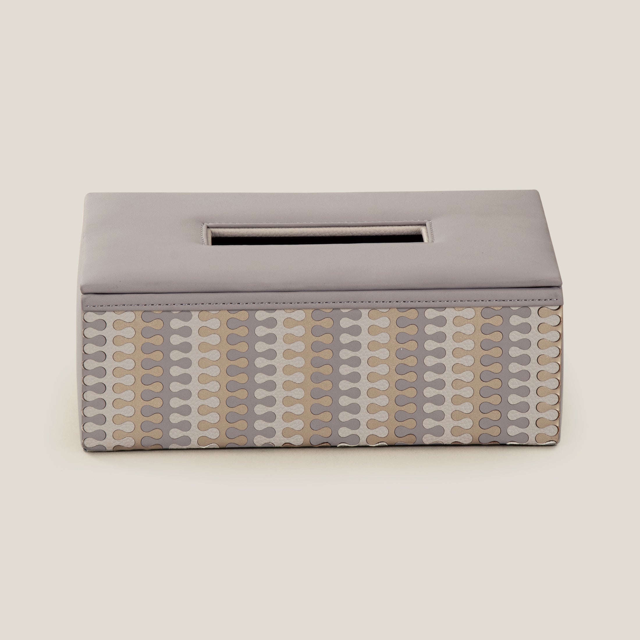 Eclair Grey & Gold Tissue Box