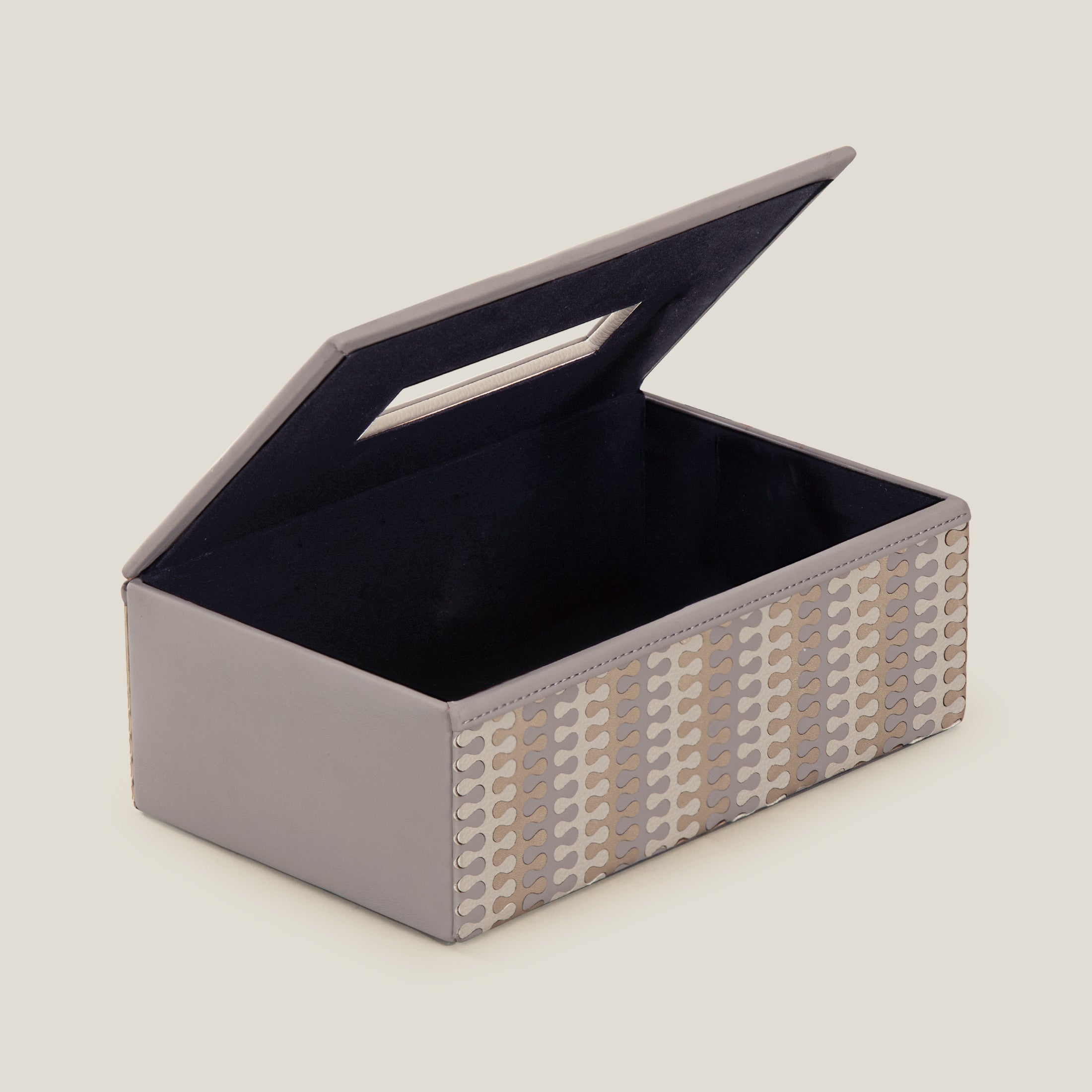 Eclair Grey & Gold Tissue Box