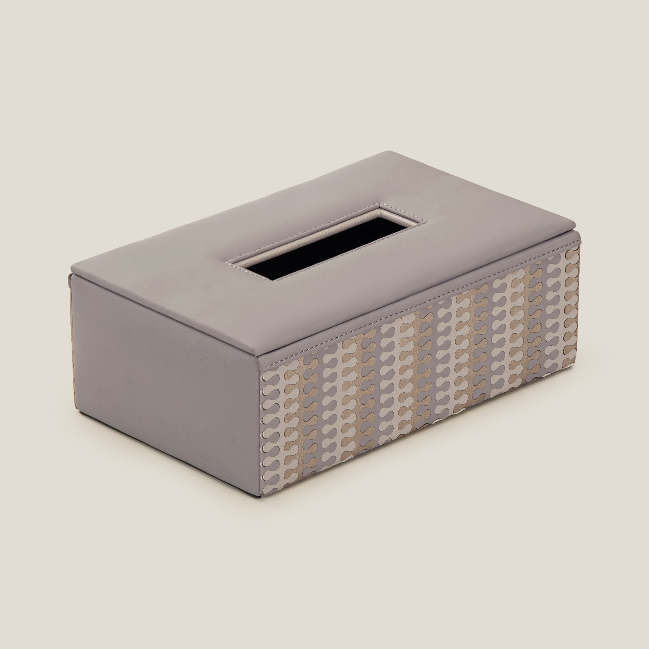 Eclair Grey & Gold Tissue Box