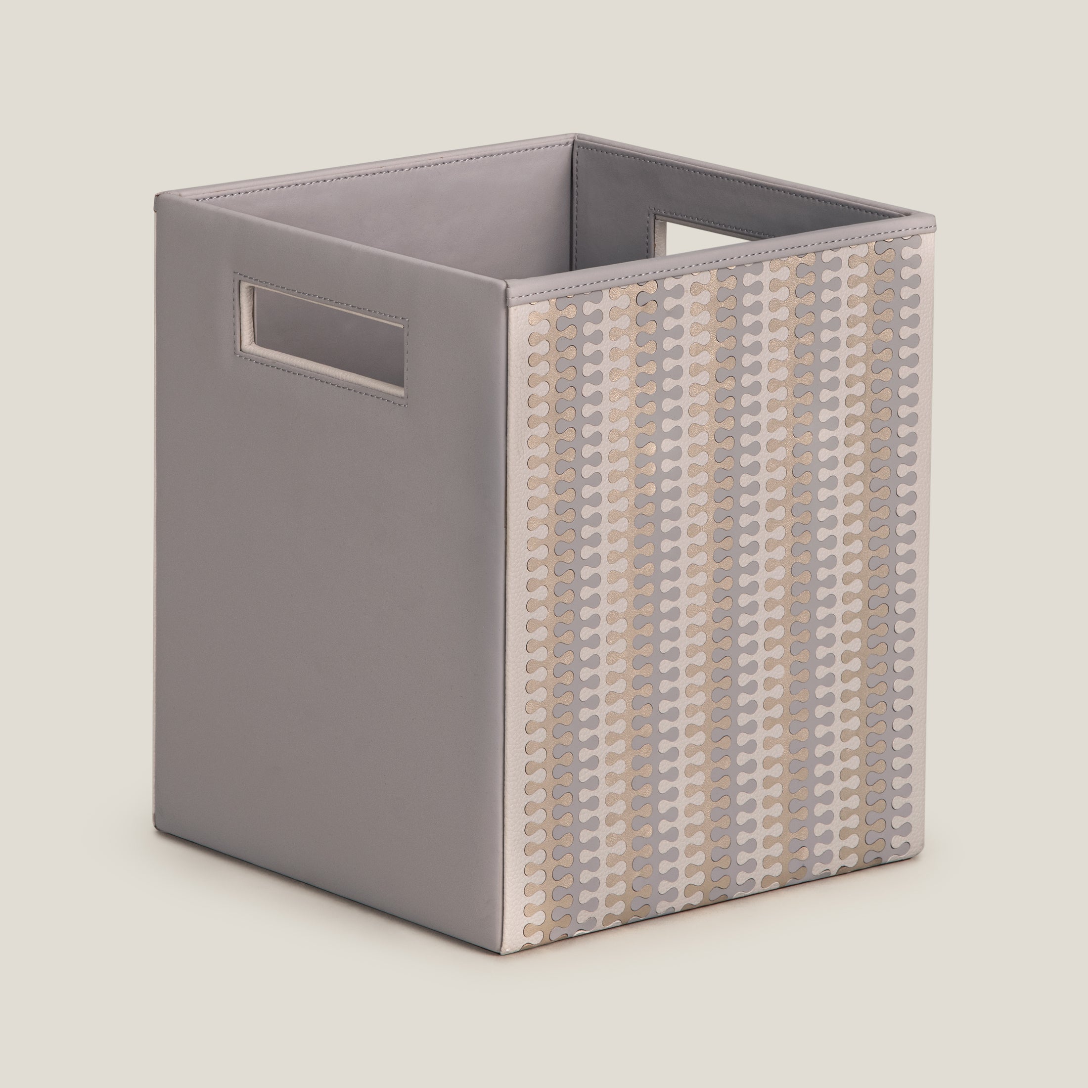 Eclair Grey & Gold Dustbin
