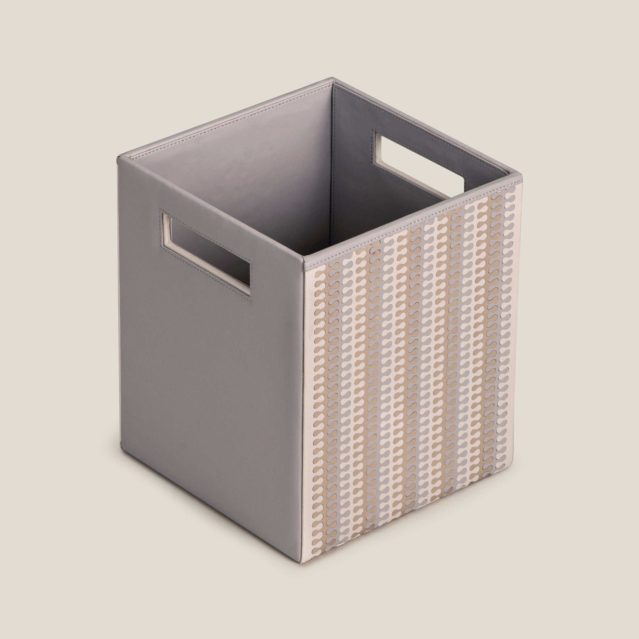 Eclair Grey & Gold Dustbin